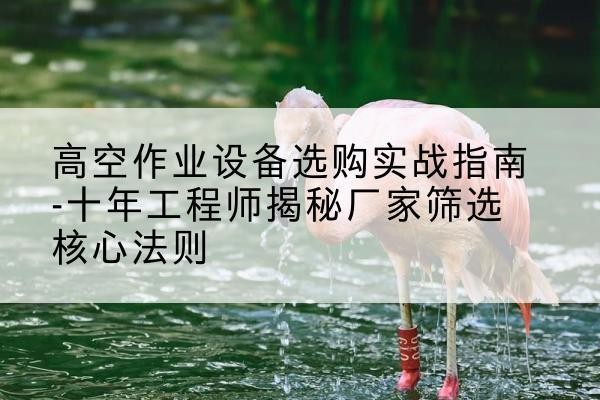 武宁剪叉式升降机厂家-高空作业设备选购实战指南-十年工程师揭秘厂家筛选核心法则